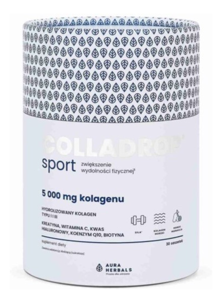 Aura herbals_colladrop sport kolagen morski, suplement diety w saszetkach 5000mg 30 saszetek