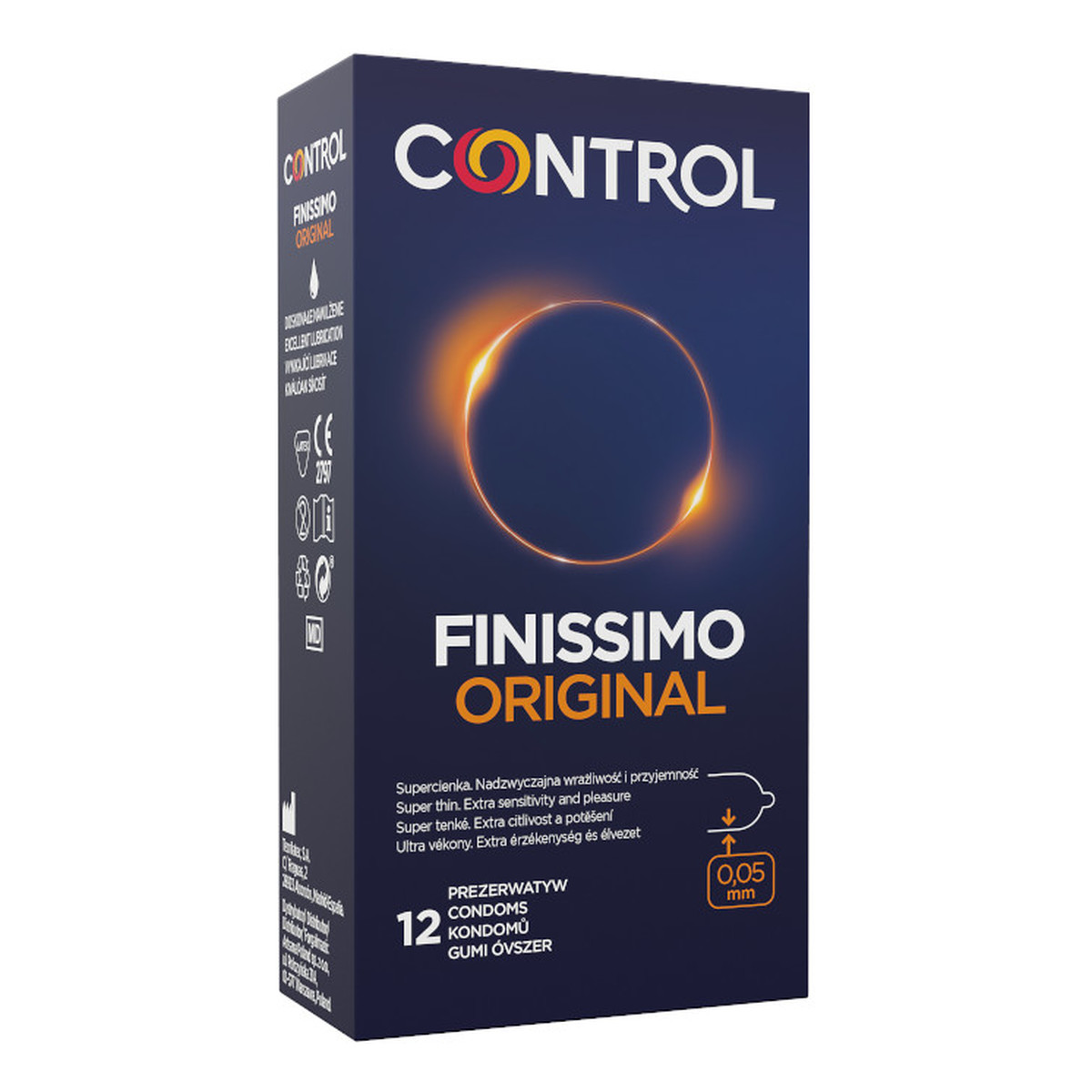 Control Finissimo original bardzo cienkie prezerwatywy z naturalnego lateksu 12szt.