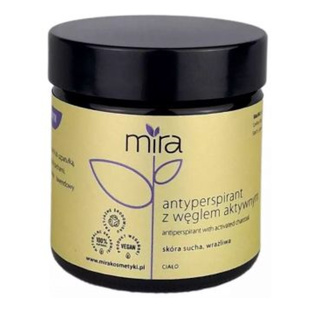 Mira Naturalny antyperspirant w kremie z węglem aktywnym 50g