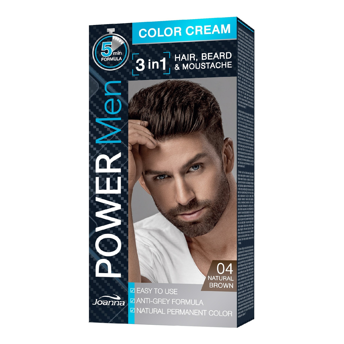 Joanna Power Men Color Cream Farba do włosów 3in1 dla mężczyzn 100g