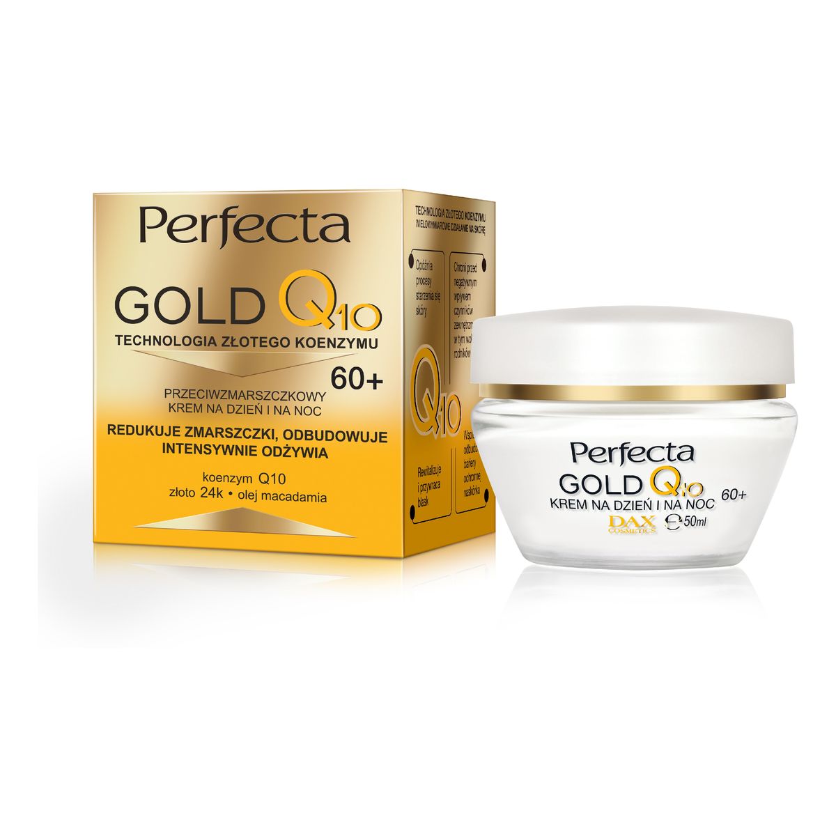 Dax PERFECTA Gold Q10 Krem przeciwzmarszczkowy na dzień i na noc 60+ 50 ml