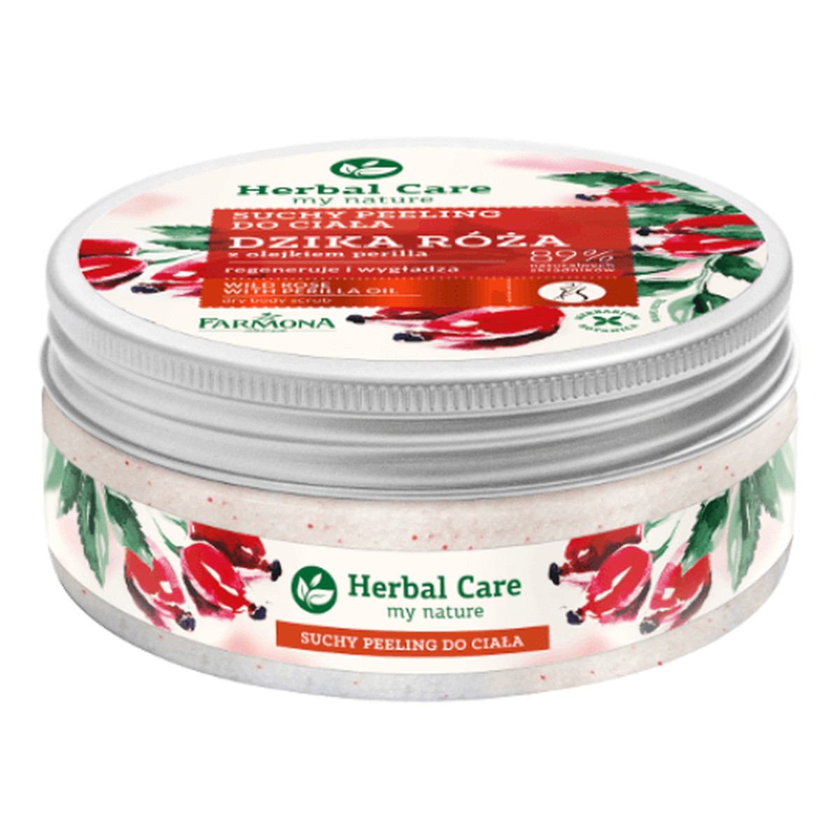 Farmona Herbal Care Suchy peeling do ciała Dzika Róża z olejkiem Perilla 220g
