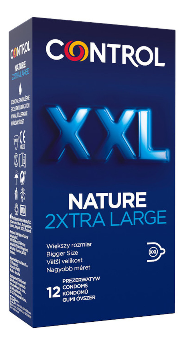 Nature 2xtra large prezerwatywy powiększone z naturalnego lateksu 12szt.