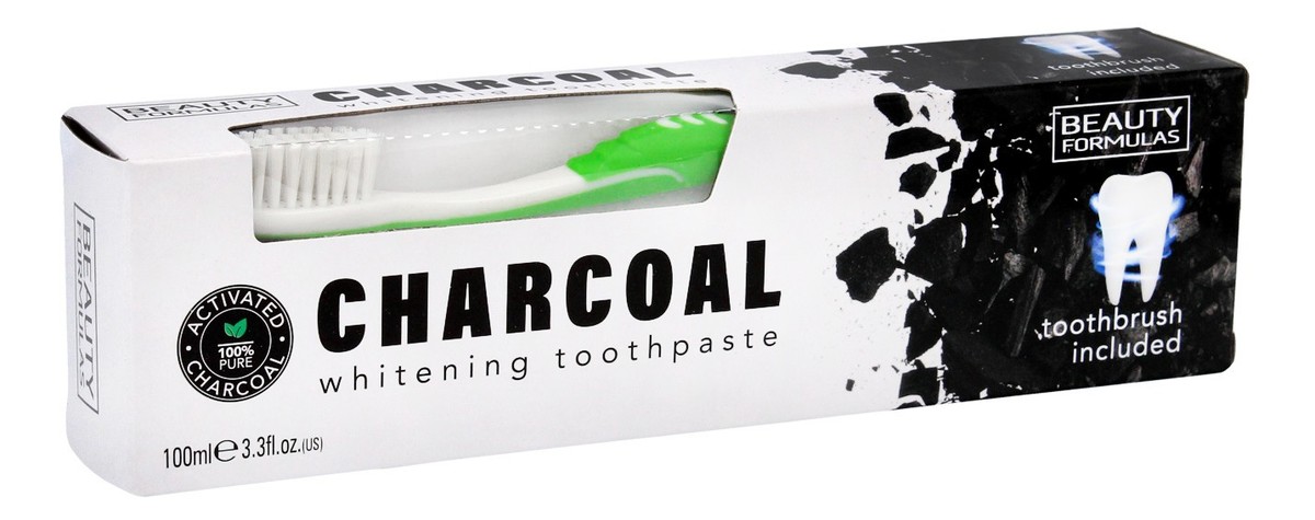 Wybielająca Pasta do zębów Charcoal + szczoteczka
