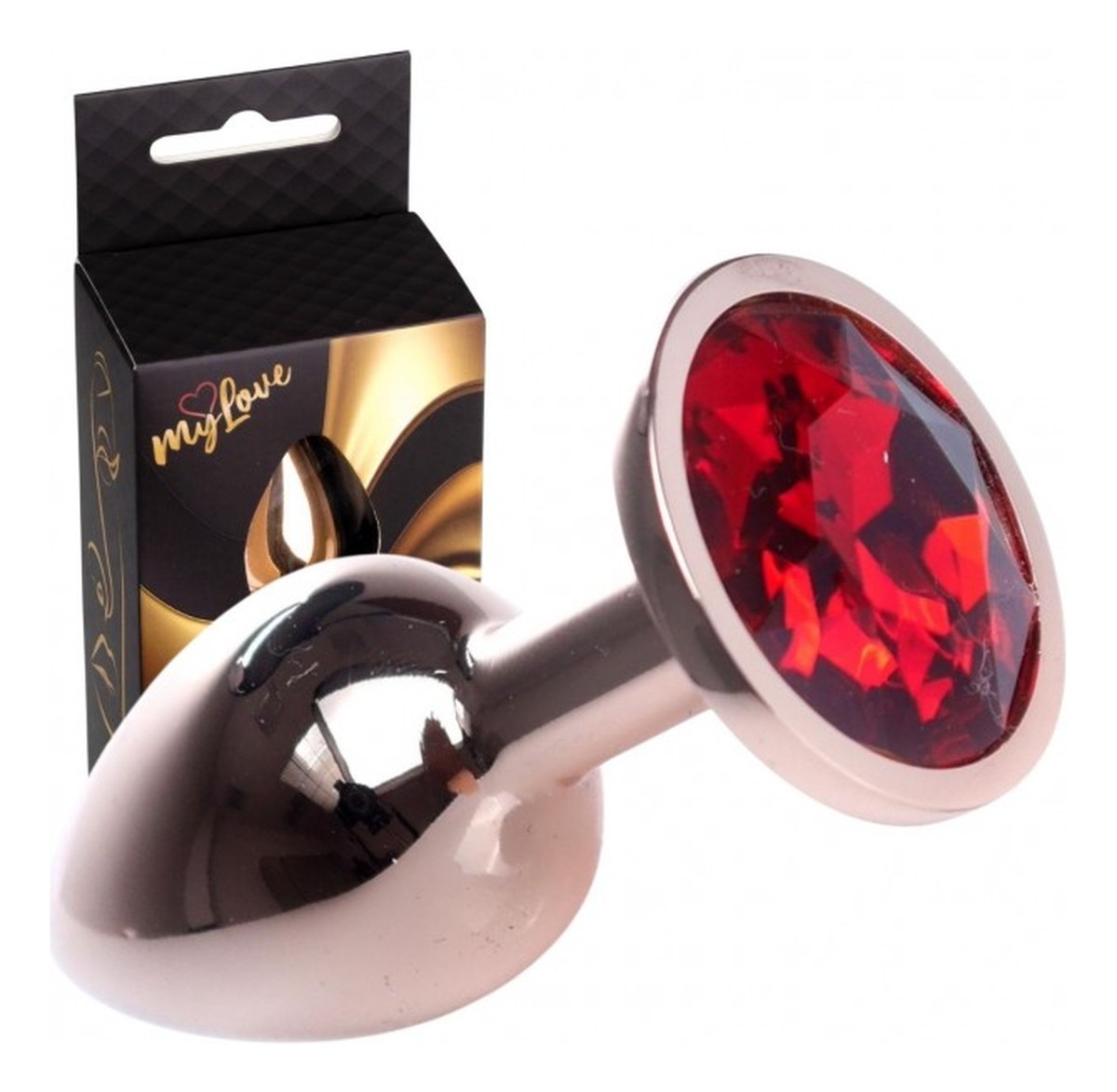 Jewellery metalowy korek analny Silver Red
