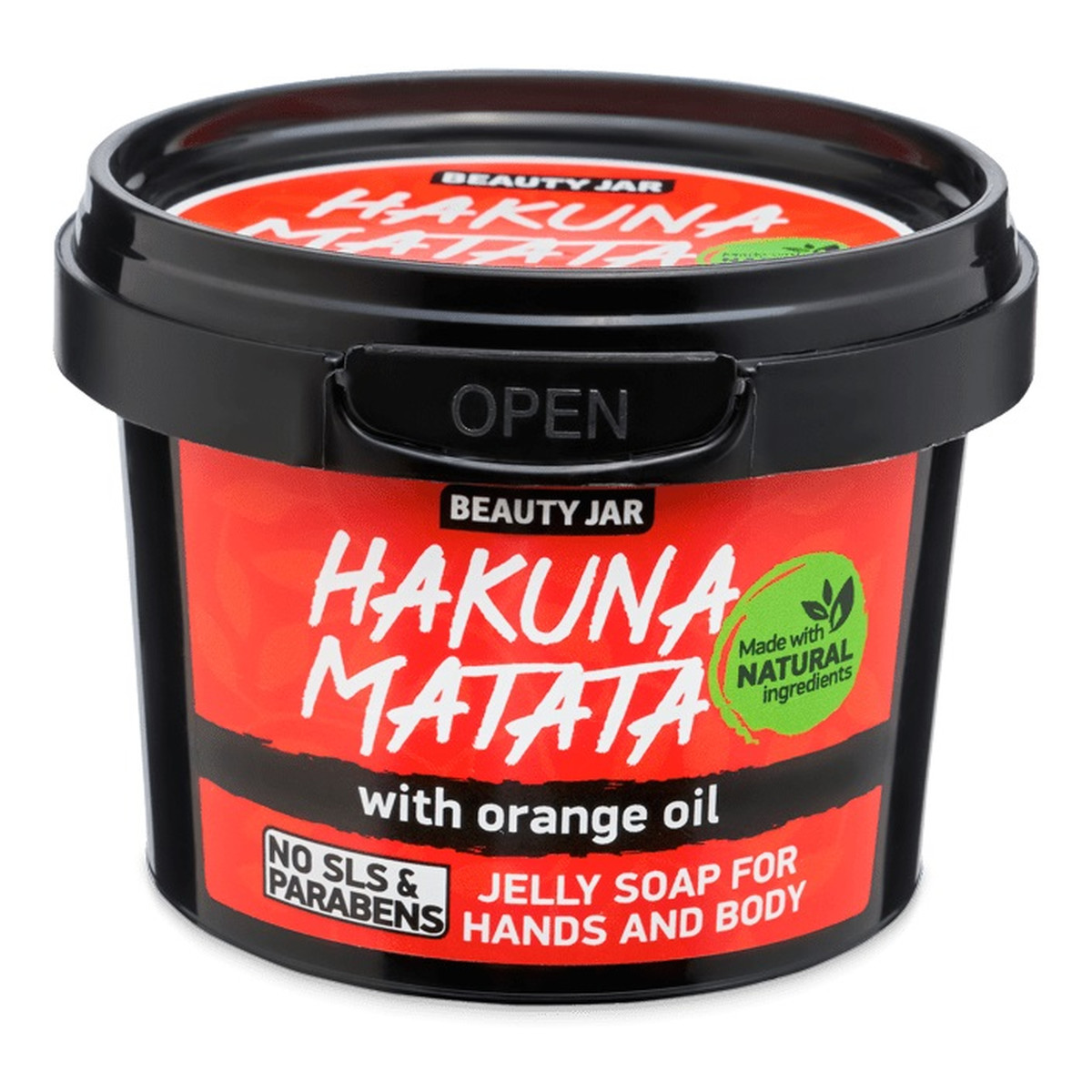 Beauty Jar Hakuna Matata Żelowe mydło do rąk i ciała z olejkiem pomarańczowym 130g