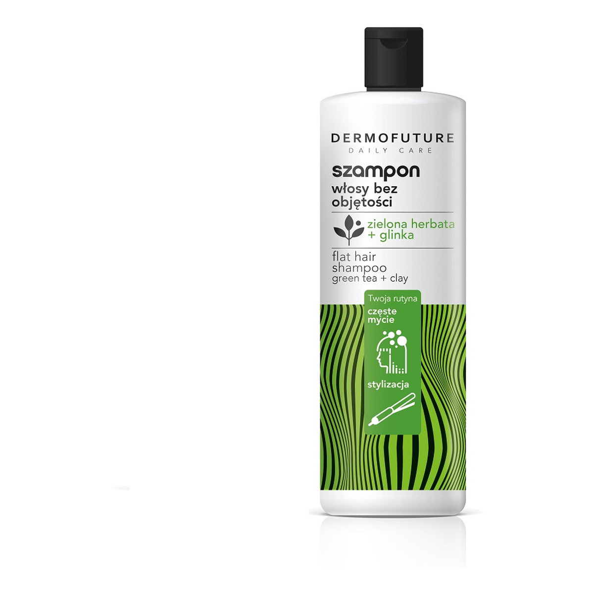 DermoFuture Daily care szampon do włosów bez objętości zielona herbata & glinka 380ml