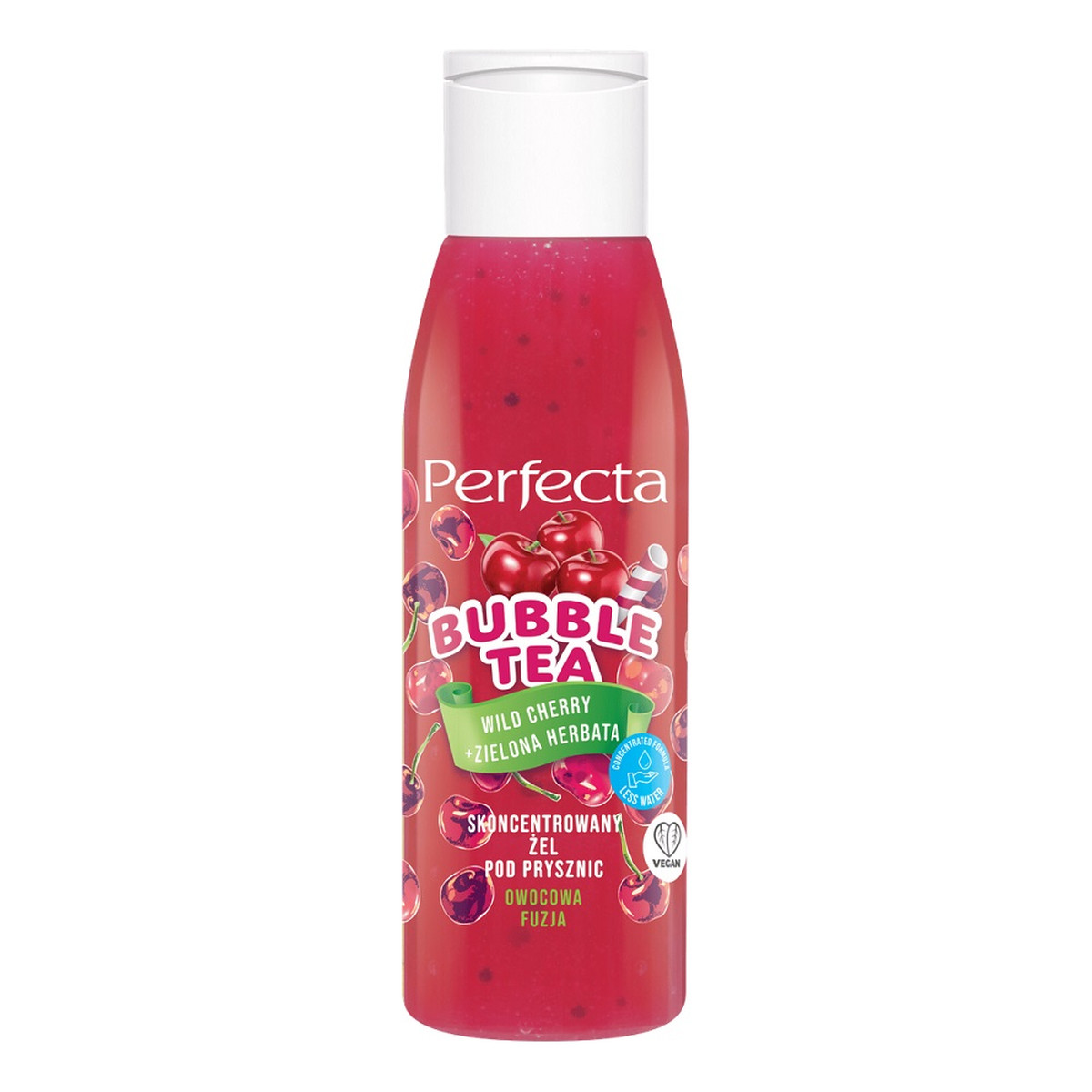 Perfecta Bubble Tea skoncentrowany Żel pod prysznic wild cherry + zielona herbata 100ml