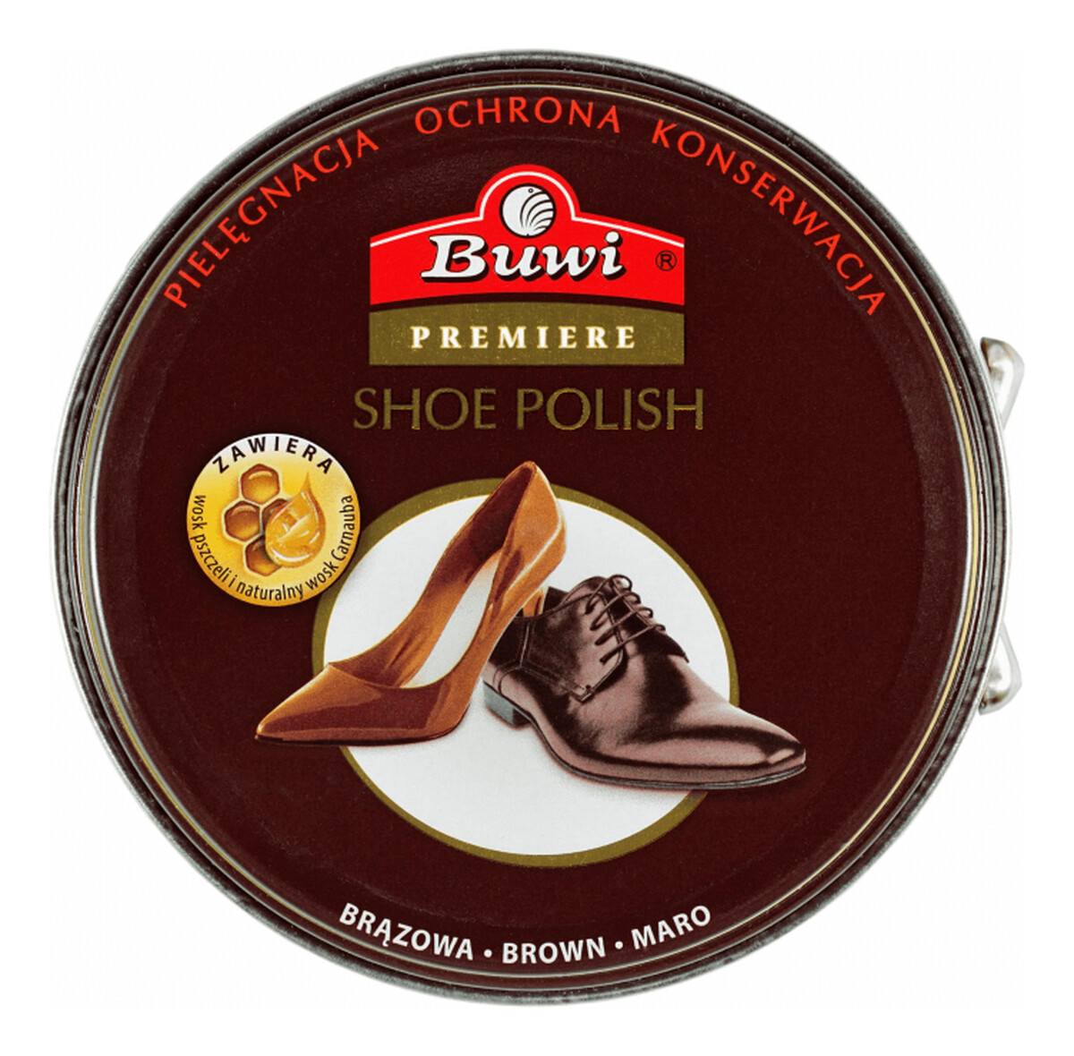 Pasta w puszce do obuwia brązowa