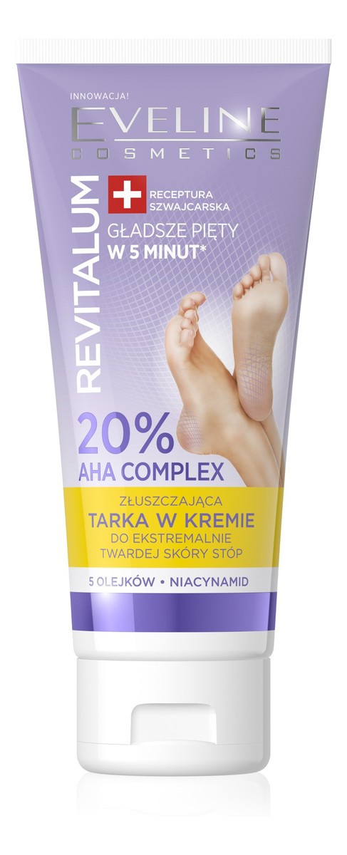 Złuszczająca Tarka w kremie do ekstremalnie twardej skóry stóp - 20% AHA Complex