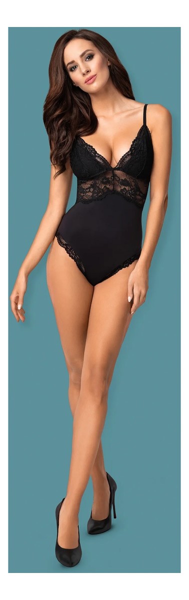 810-ted-1 zmysłowe body z koronką black s/m