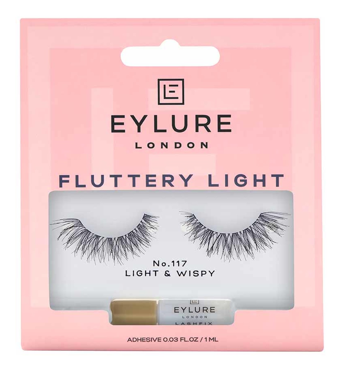 Fluttery light lashes sztuczne rzęsy z klejem efekt wypełnienia no. 117