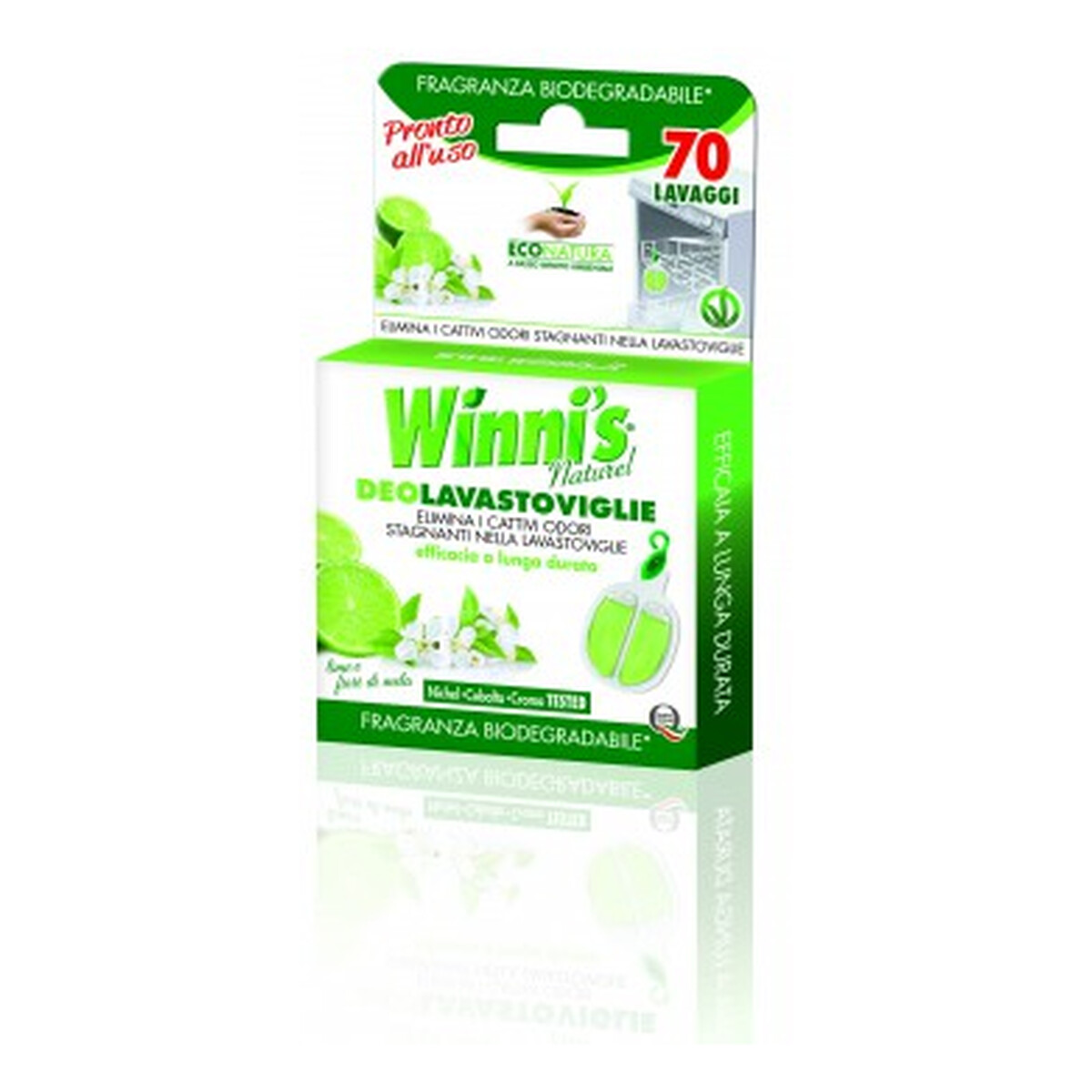 Winni's Odświeżacz do zmywarek, cytrusowy 70 cykli zmywania