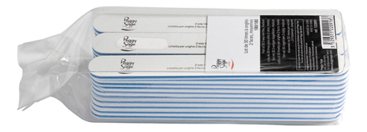 Komplet 30 dwustronnych pilników do paznokci