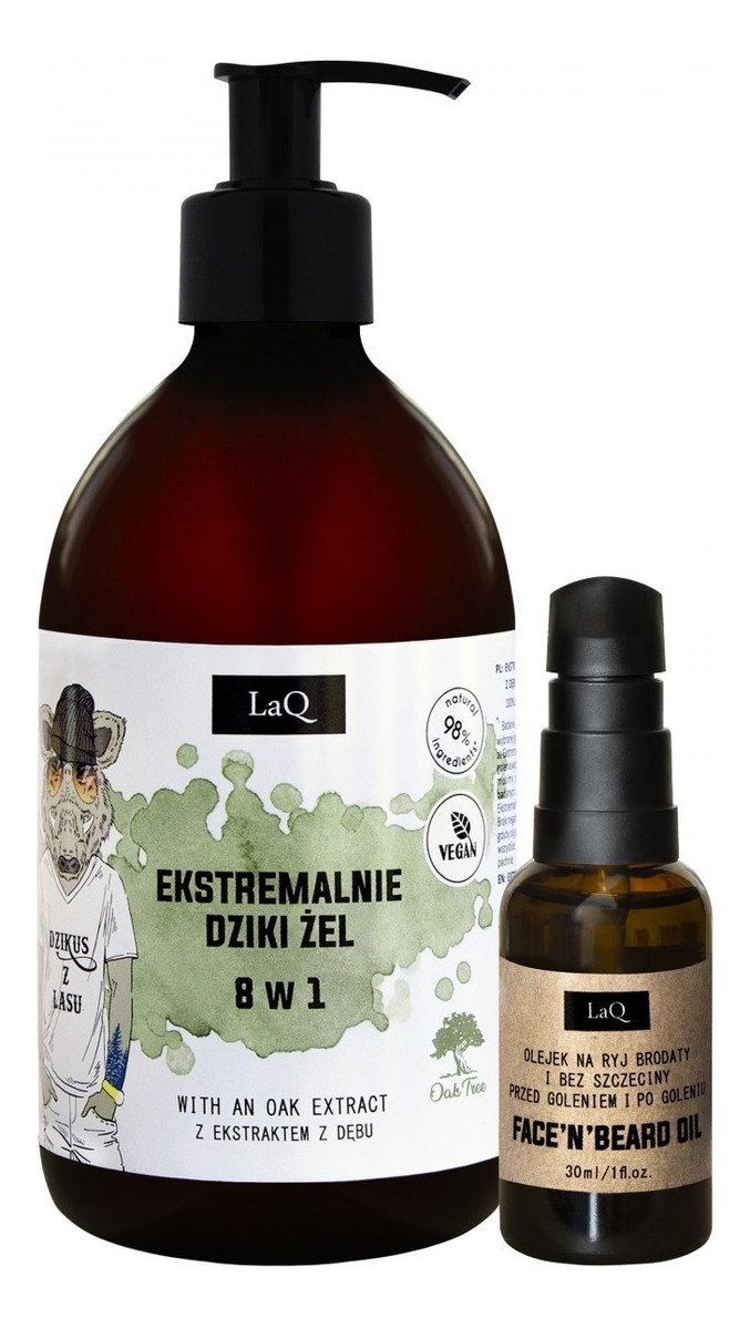 Zestaw żel pod prysznic 500ml + olejek do twarzy 30ml