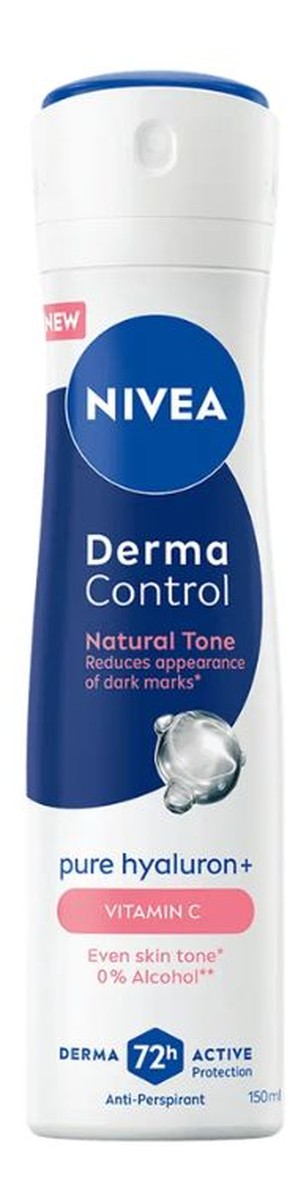 Derma control natural tone antyperspirant spray