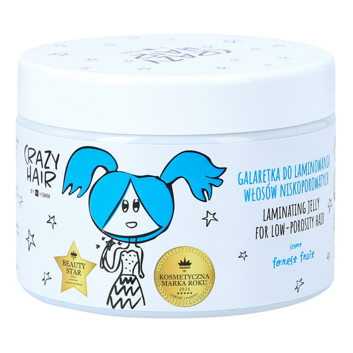 Hiskin Crazy Hair Galaretka do laminowania włosów niskoporowatych Forest Fruit 300ml