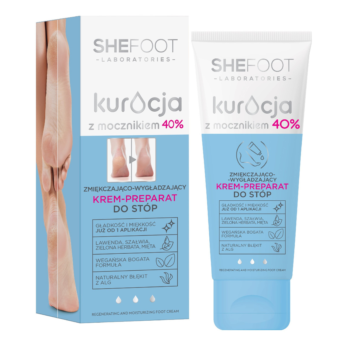 SheFoot Kuracja z Mocznikiem 40% Krem-preparat do stóp Zmiękczająco-Wygładzający 75ml