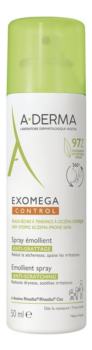 Exomega Control Emollient Spray Łagodzący spray do skóry suchej i atopowej