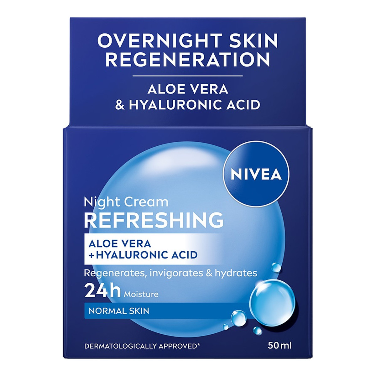 Nivea Night Cream Refreshing odświeżający krem do twarzy na noc 50ml