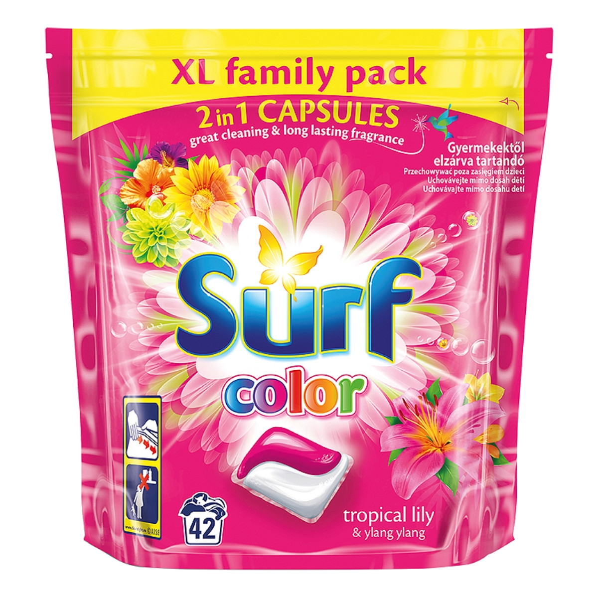 Surf Color Tropikalna Lilia & Ylang Ylang 2in1 Kapsułki do prania 42szt