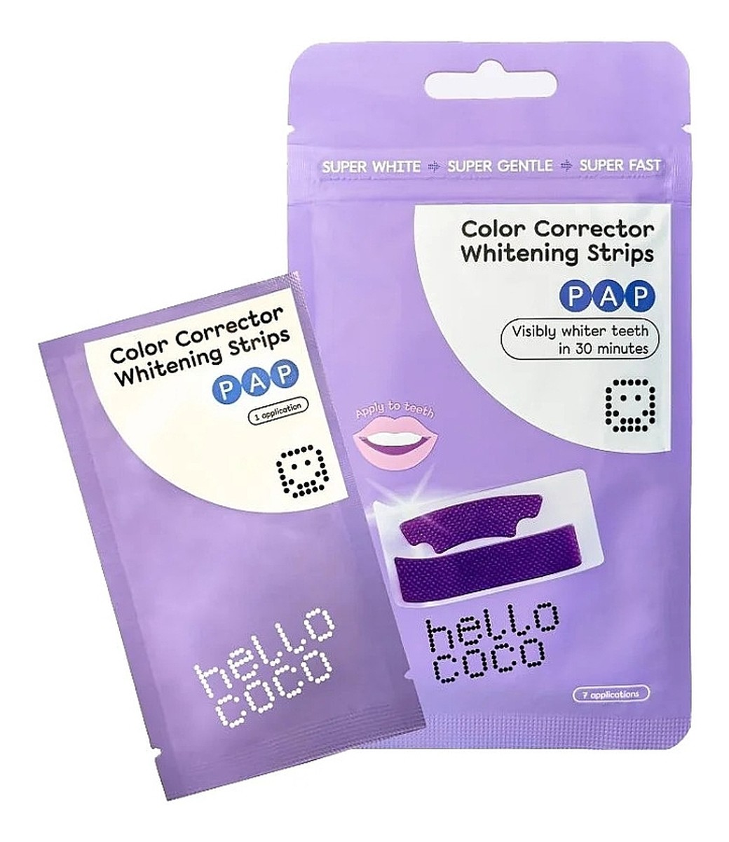 Whitening Strips Paski wybielające z PAP - fioletowe 14szt.