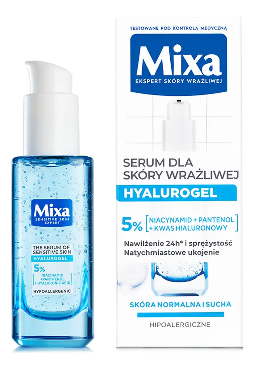 Bogaty krem intensywnie nawilżający skóra wrażliwa odwodniona 50ml + Serum 30ml