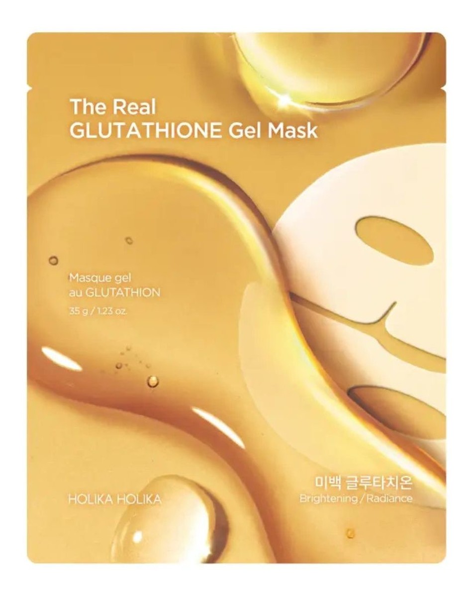 The real glutathione gel mask hydrożelowa maska całonocna przywracająca blask