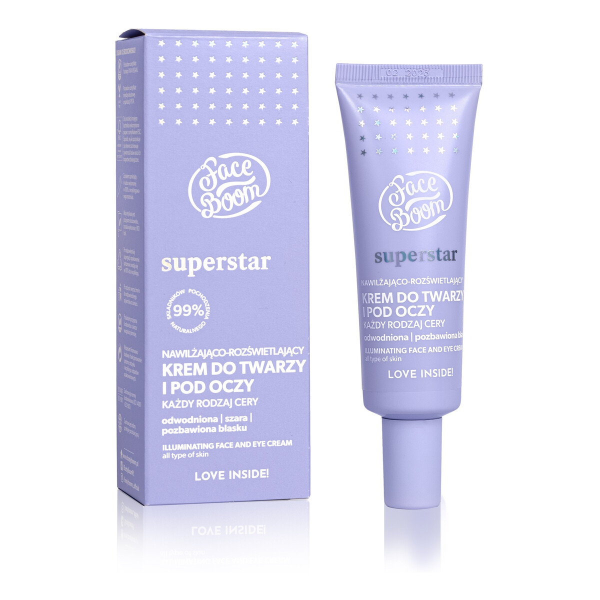 Face Boom Superstar Nawilżająco-Rozświetlający Krem do twarzy i pod oczy 50ml