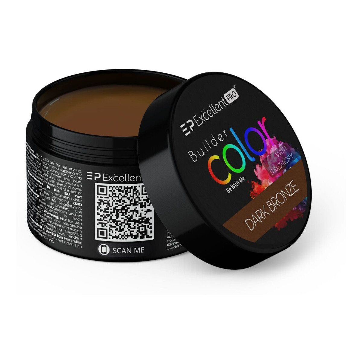 Excellent PRO Builder Color With Thixotropy Żel budujący dark bronze 15g