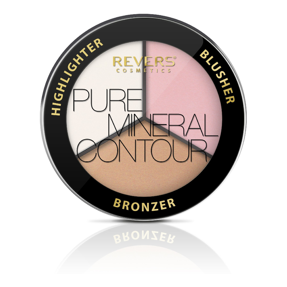 Revers PURE MINERAL CONTOUR Zestaw do konkurowania twarzy bronzera, różu do policzków oraz rozświetlacza 7g