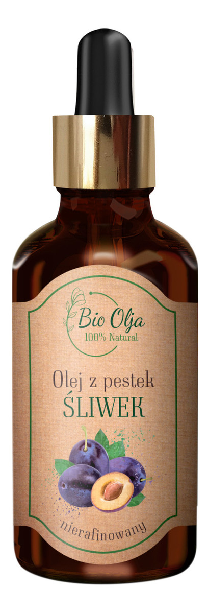 OLEJ Z PESTEK ŚLIWEK - 100% zimnotłoczony, nierafinowany olej bez konserwantów