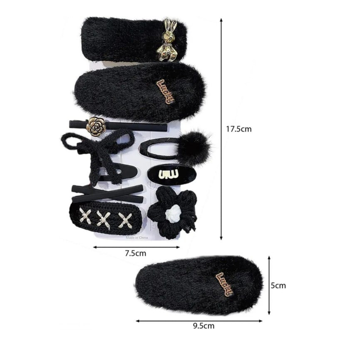 Ecarla zestaw spinek do włosów zdobionych 10szt SP434