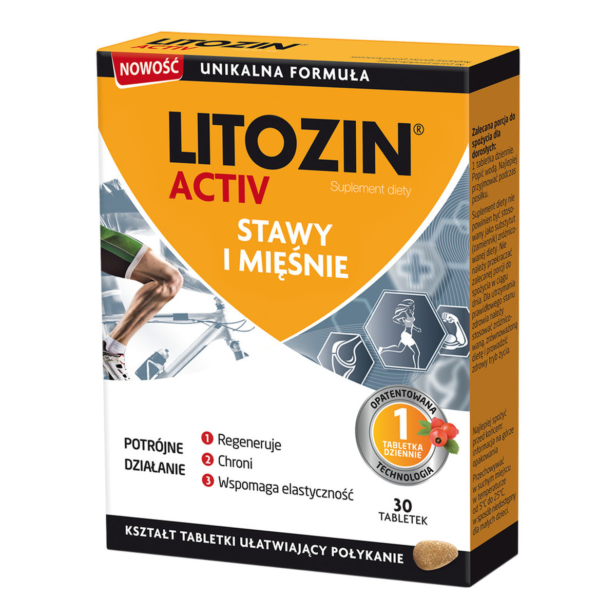 Litozin Activ stawy i mięśnie suplement diety 30 tabletek