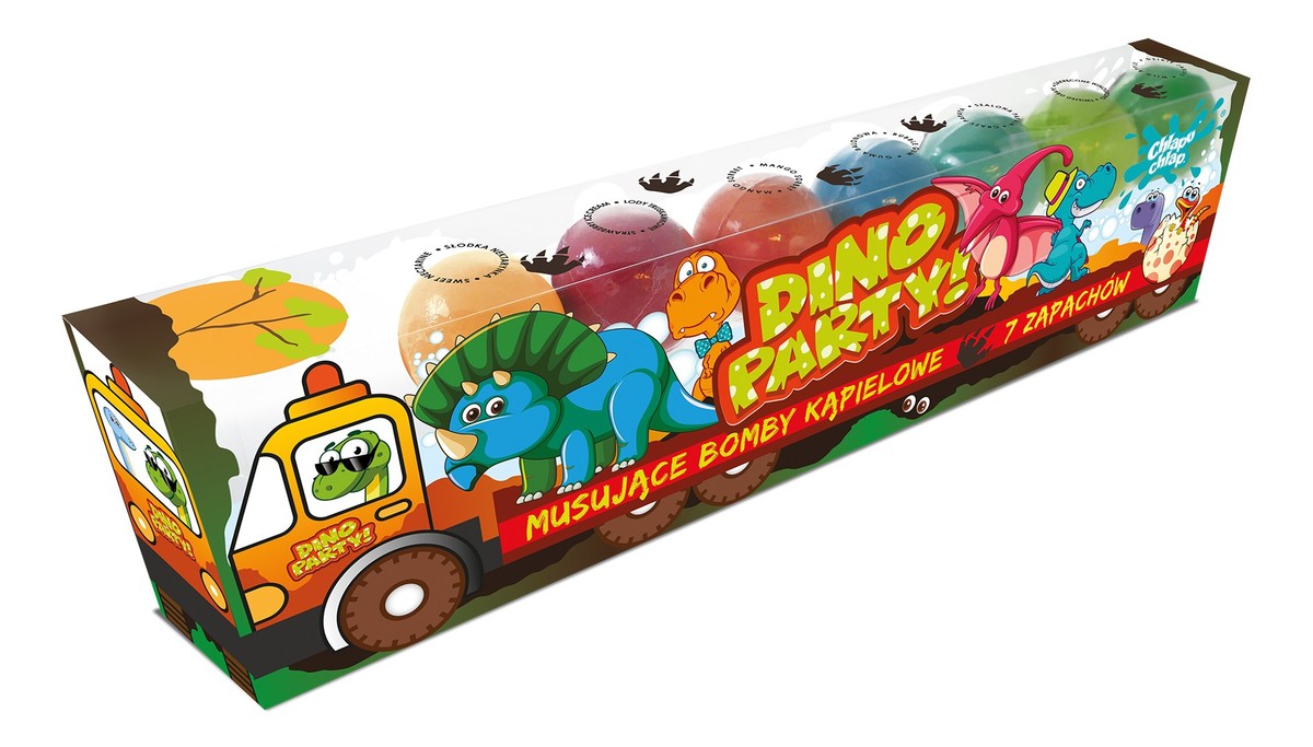 Musujące bomby do kąpieli dino truck 1op.-7szt