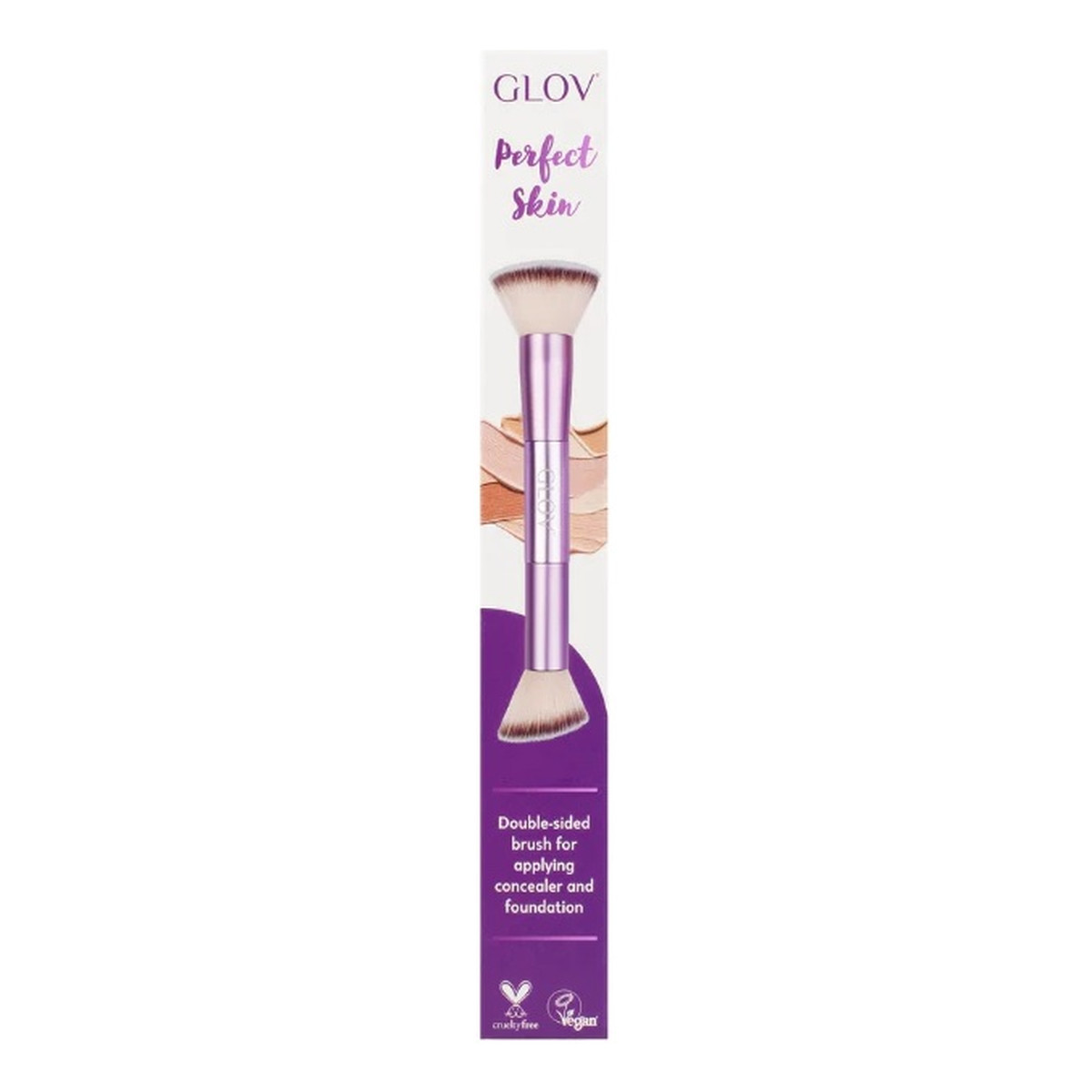 Glov Perfect Skin wielofunkcyjny pędzel do nakładania podkładu i korektora Purple
