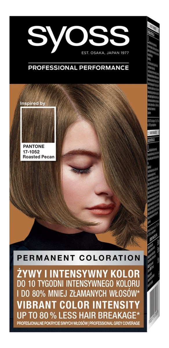 pantone farba do włosów trwale koloryzująca 6-66 prażony orzech
