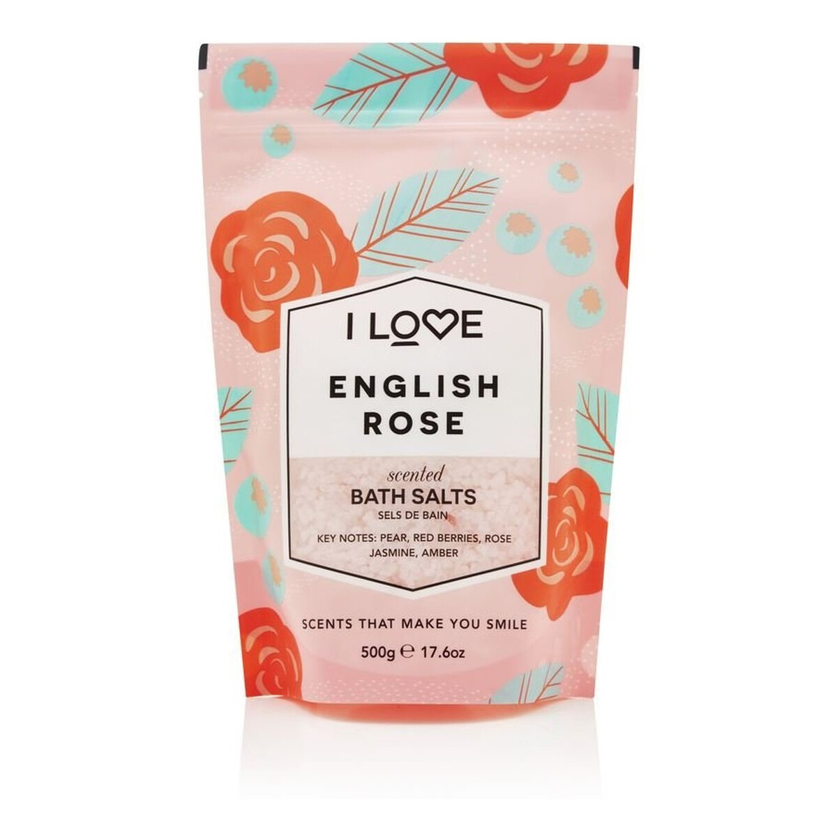 I love Scented bath salts kojąco-relaksująca sól do kąpieli english rose 500g