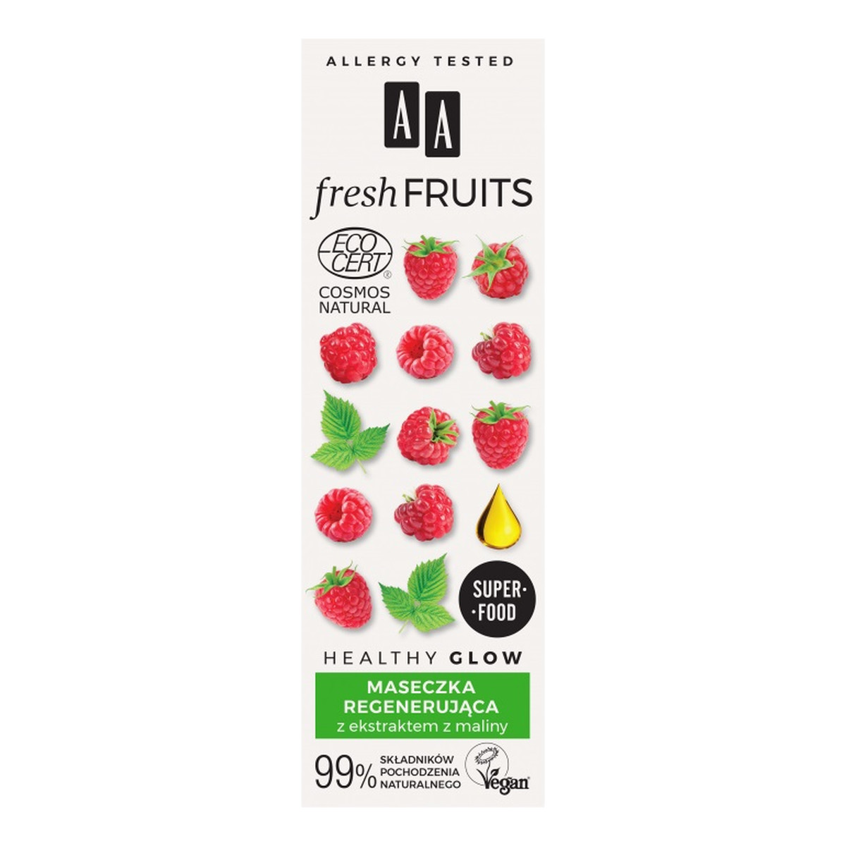 AA Fresh Fruits maseczka regenerująca z ekstraktem z malin 40ml