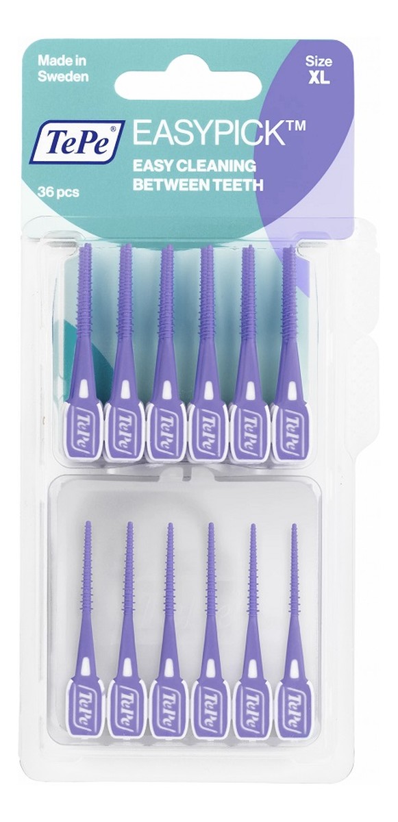 Easypick szczoteczki/wykałaczki międzyzębowe z etui xl fioletowe 36szt