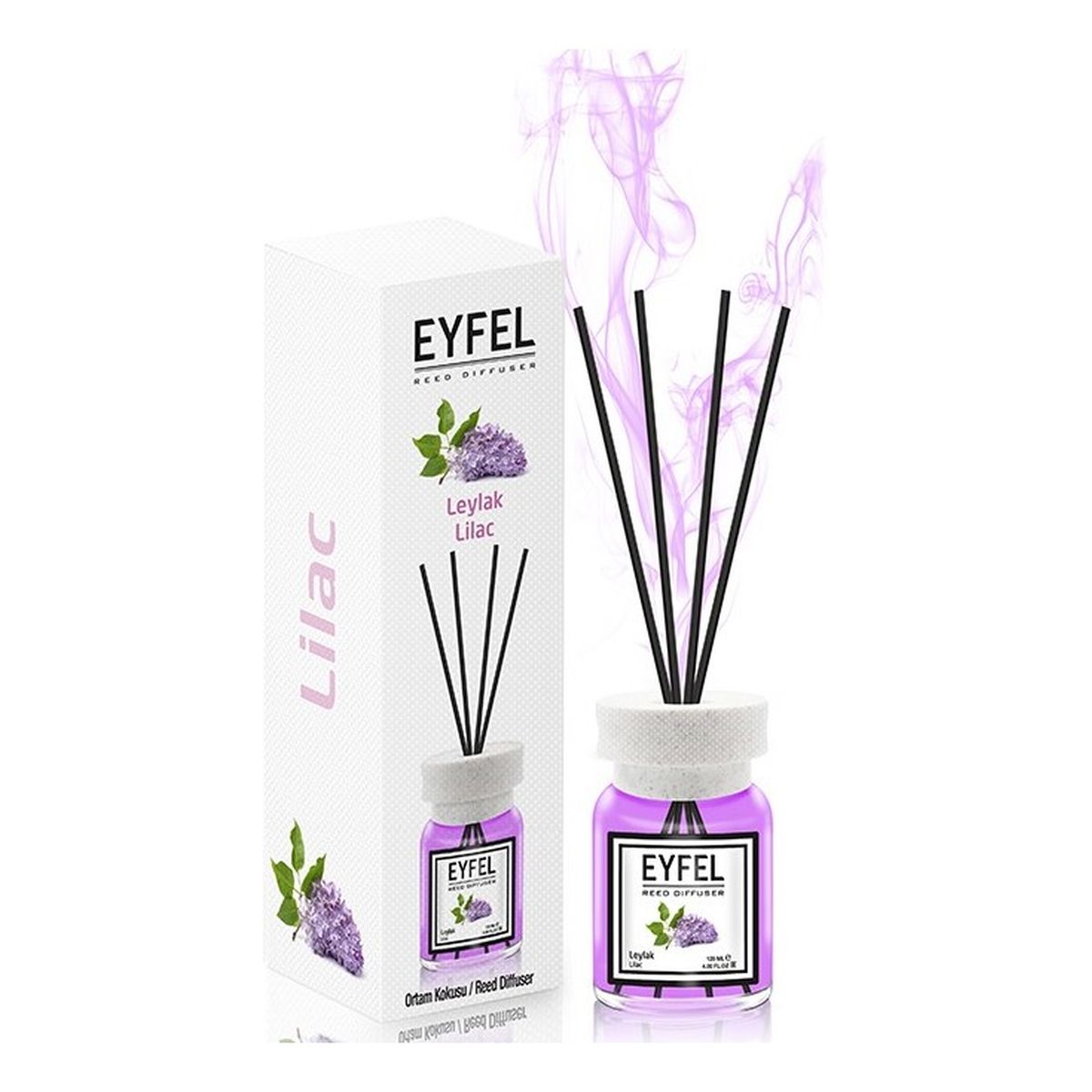 Eyfel Dyfuzor zapachowy z patyczkami - Lilac 120ml