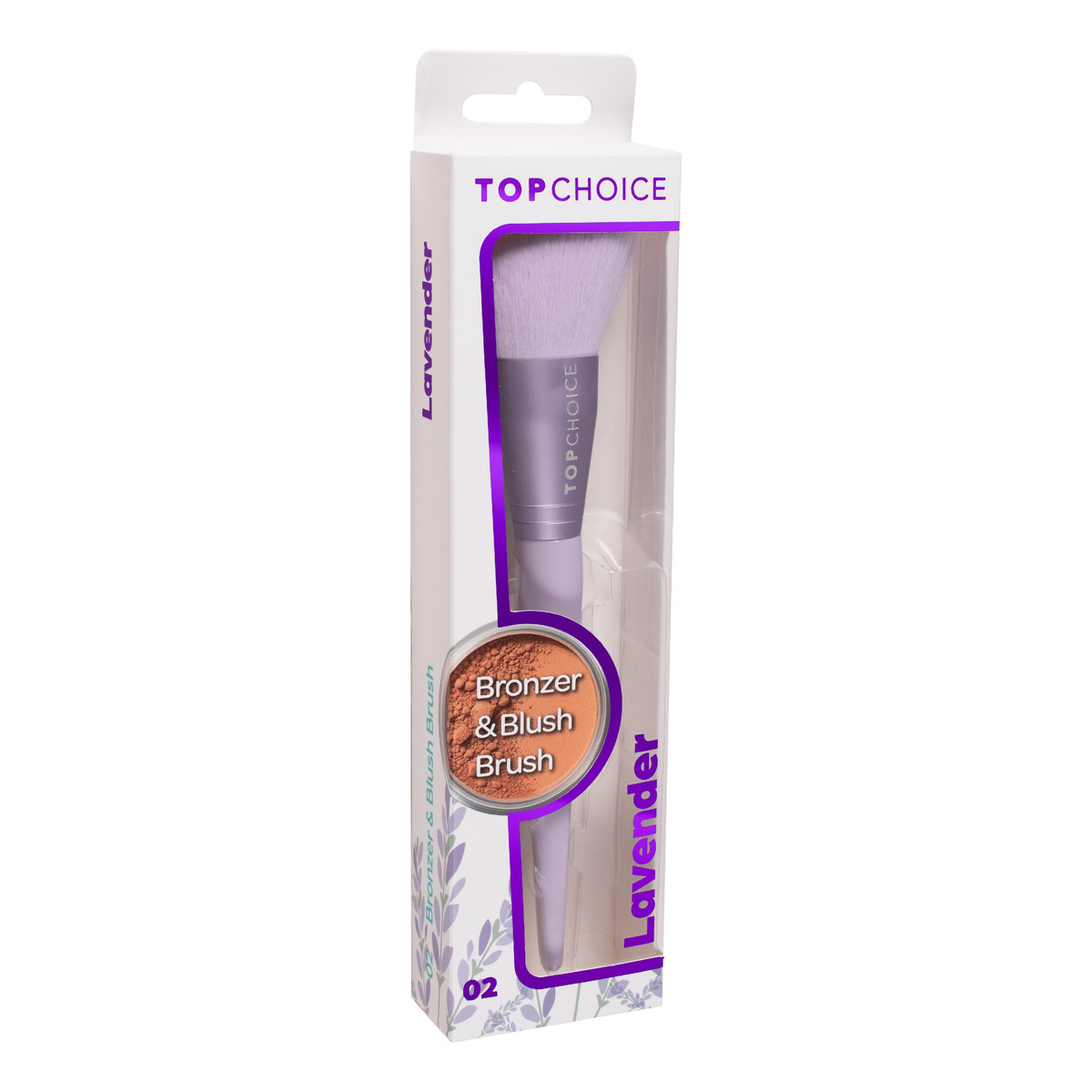 Top Choice Pędzel do różu i bronzera lavender 02