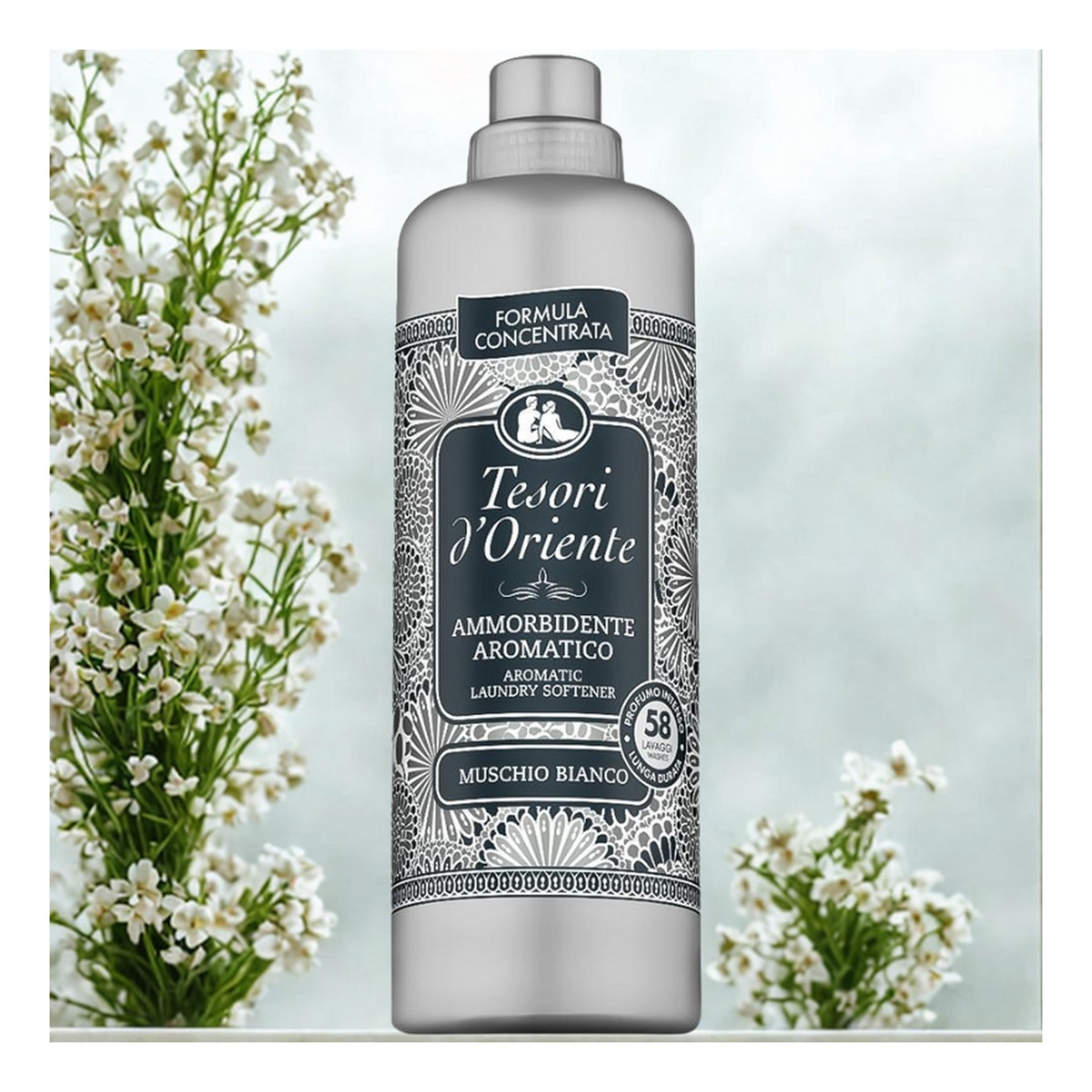 Tesori d'Oriente Muschio Bianco Płyn Koncentrat do Płukania Tkanin Białe Piżmo (58 Prań) 1160ml