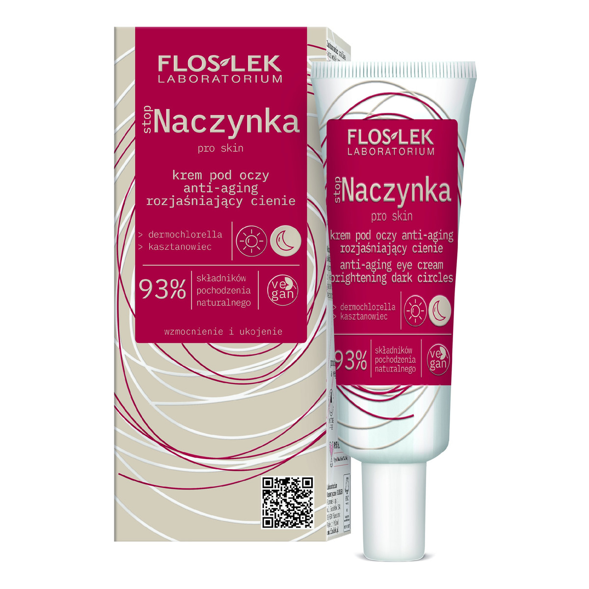 FlosLek Stop Naczynka Krem pod oczy anti-aging rozjaśniający cienie 30ml