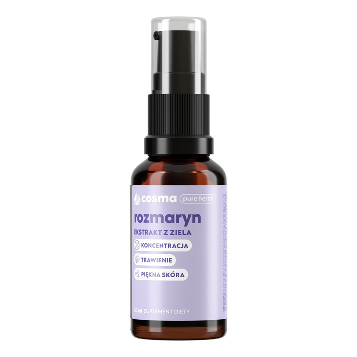 Cosma Cannabis Pure herbs rozmaryn ekstrakt z ziele rozmarynu suplement diety 30ml