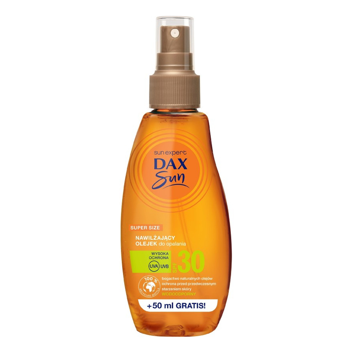 Dax Sun Nawilżający olejek do opalania wodoodporny SPF 30 200ml