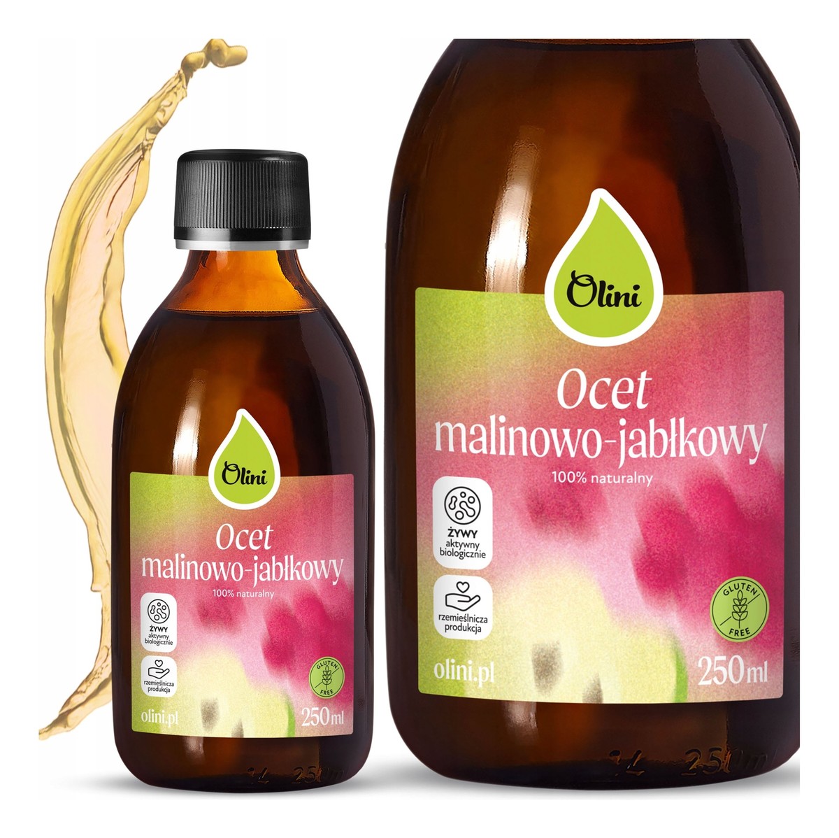Ocet malinowo-jabłkowy naturalny z polskich owoców