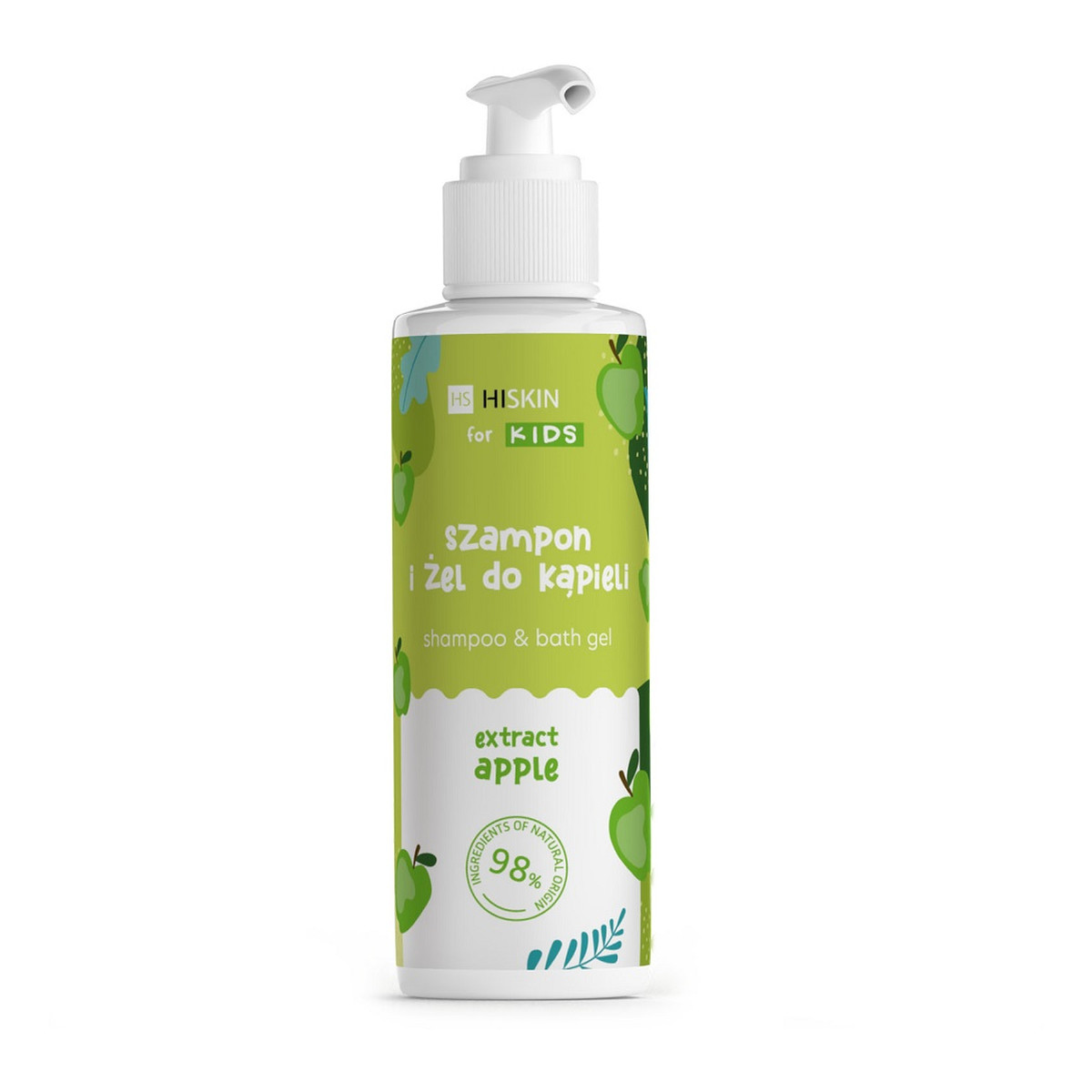 Hiskin Kids szampon i Żel do kąpieli jabłko 280ml