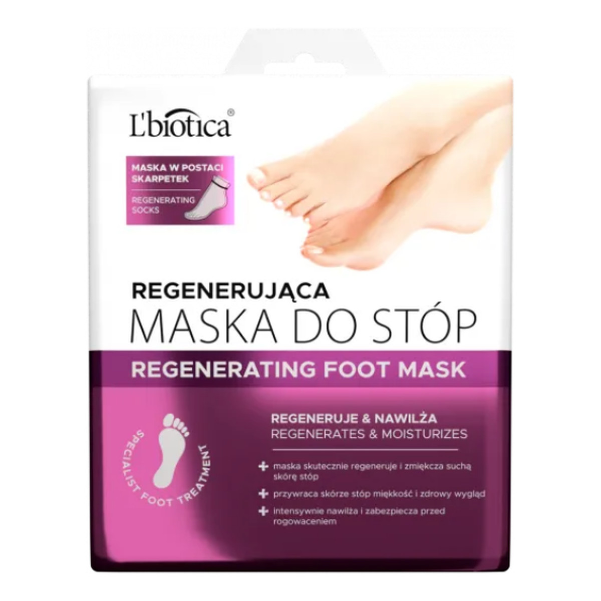 Lbiotica / Biovax Regenerująca Maska do stóp skarpetki 32ml