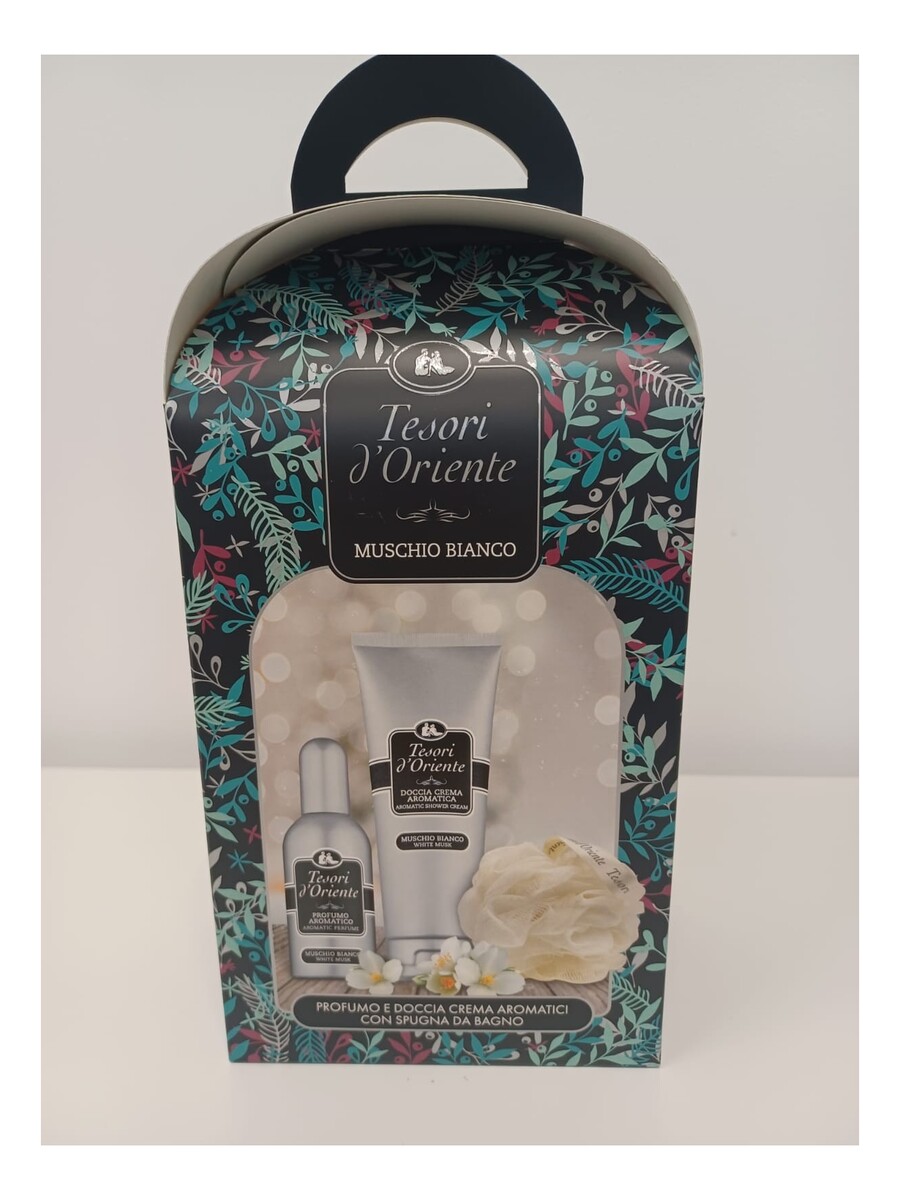 Zestaw prezentowy white musk (woda toaletowa 100 ml + żel pod prysznic 75 ml + myjka do kąpieli)